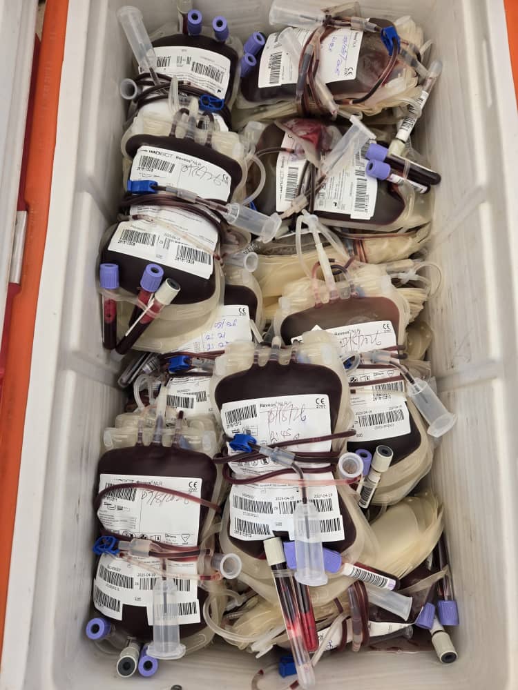Blood donated during the Family Clinic medical camp